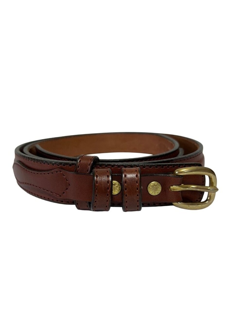 Yoder Leather Co. Mens Sz 46 Premium Genuine Leather Belt Brown